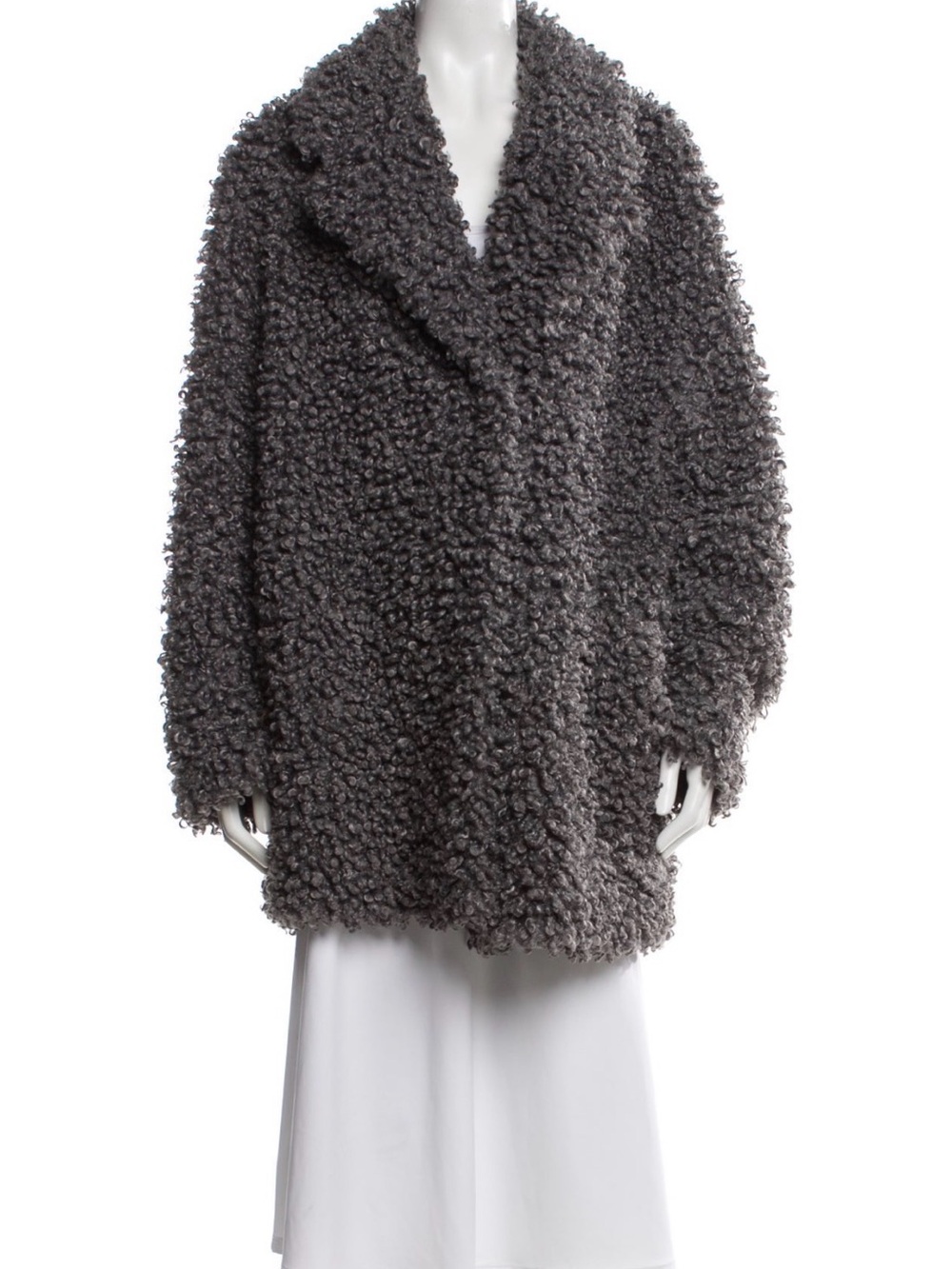 NWOT Tibi Gray Teddy Coat